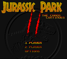 Jurassic Park II - The Chaos Continues (Europe) (En,Fr,De,It) Title Screen